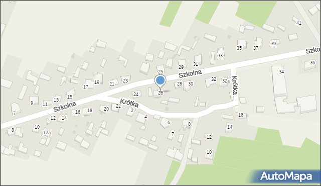 Oleszno, Szkolna, 26, mapa Oleszno