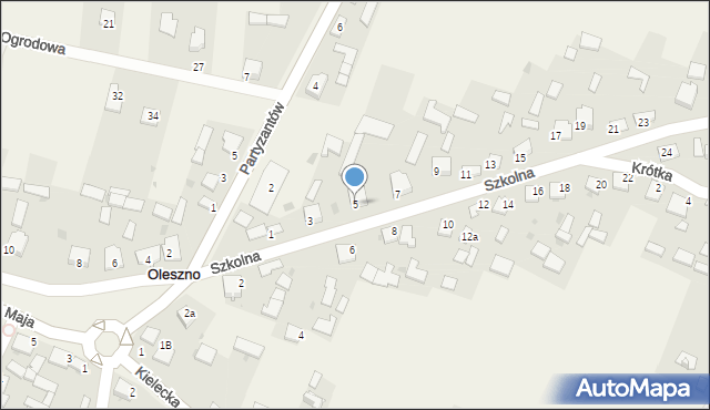 Oleszno, Szkolna, 5, mapa Oleszno