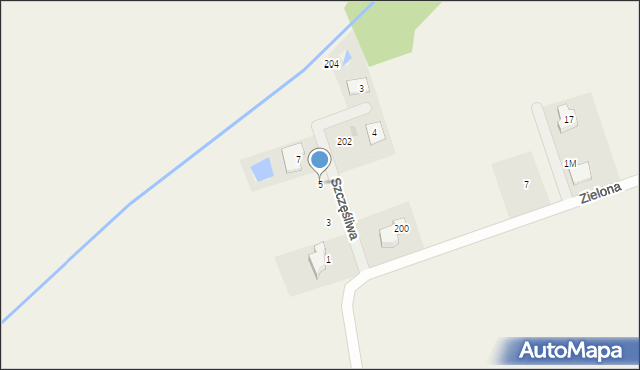 Oliszki, Szczęśliwa, 5, mapa Oliszki