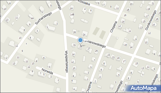 Olszewo-Borki, Szymanowskiego Karola, 29, mapa Olszewo-Borki