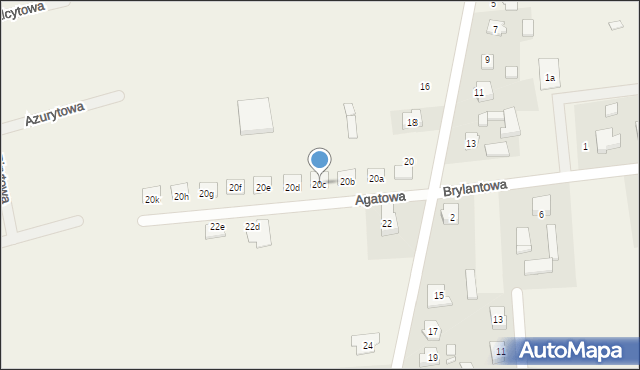 Olszowa, Szmaragdowa, 20c, mapa Olszowa