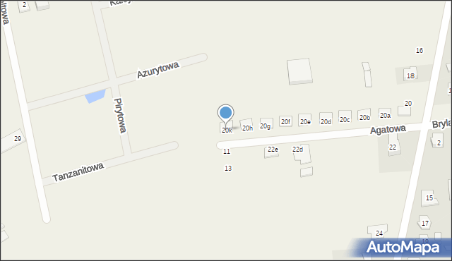 Olszowa, Szmaragdowa, 20k, mapa Olszowa