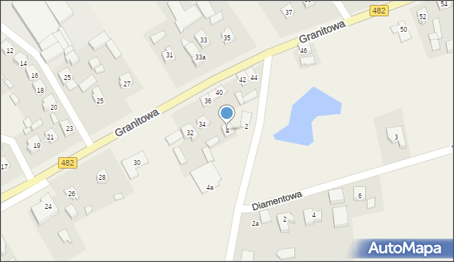 Olszowa, Szmaragdowa, 4, mapa Olszowa