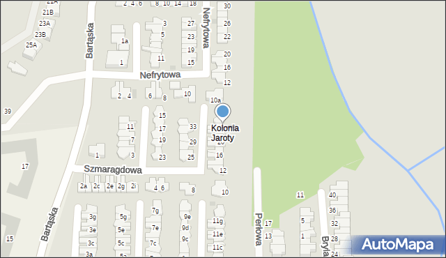 Olsztyn, Szmaragdowa, 24, mapa Olsztyna