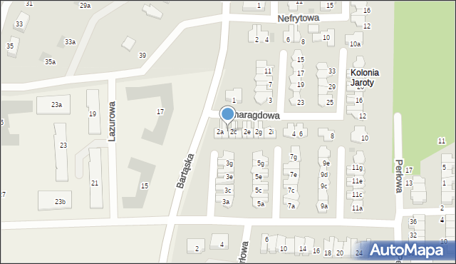 Olsztyn, Szmaragdowa, 2b, mapa Olsztyna