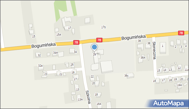 Olza, Szkolna, 24, mapa Olza