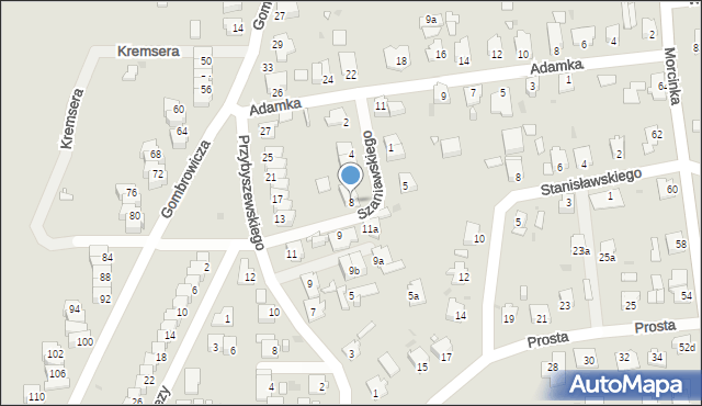 Opole, Szaniawskiego Jerzego, 8, mapa Opola