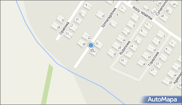 Opole, Szmaragdowa, 27, mapa Opola