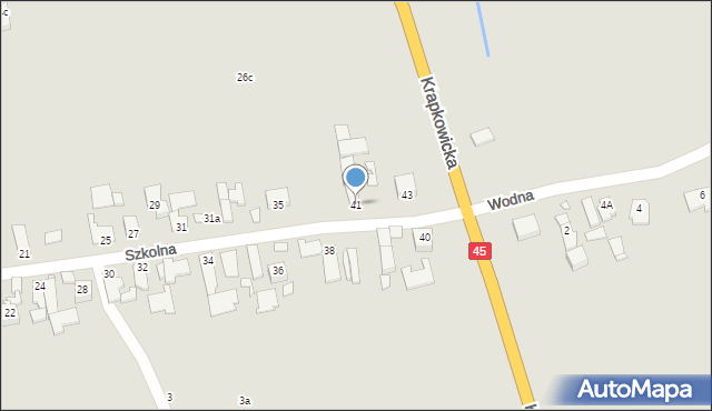 Opole, Szkolna, 41, mapa Opola