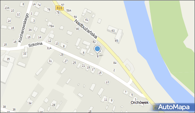 Orchówek, Szkolna, 4, mapa Orchówek