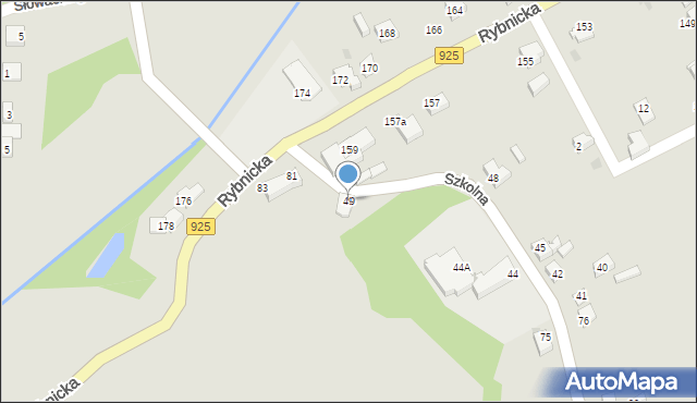 Orzesze, Szkolna, 49, mapa Orzesze