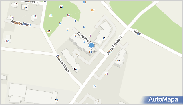 Osielsko, Szafirowa, 1, mapa Osielsko