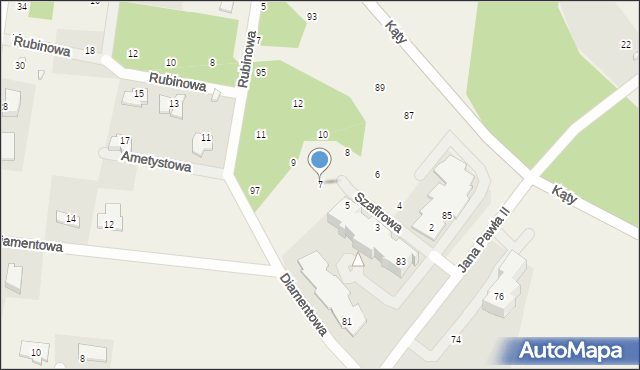 Osielsko, Szafirowa, 7, mapa Osielsko