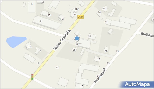 Osielsko, Szosa Gdańska, 18, mapa Osielsko