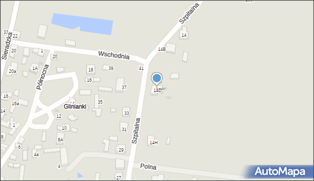 Osjaków, Szpitalna, 14D, mapa Osjaków