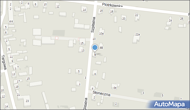 Osjaków, Szpitalna, 8, mapa Osjaków