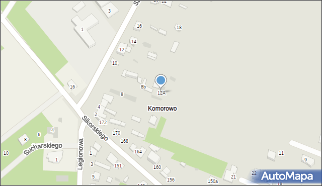 Ostrów Mazowiecka, Szkoły Podchorążych Piechoty, 12A, mapa Ostrów Mazowiecka