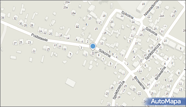 Ostrowiec Świętokrzyski, Szkolna, 11, mapa Ostrowiec Świętokrzyski