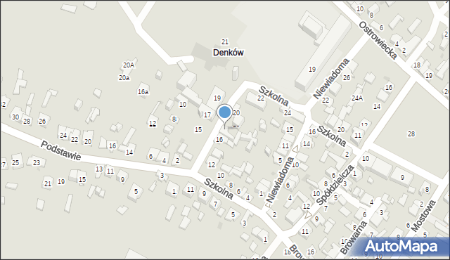 Ostrowiec Świętokrzyski, Szkolna, 16a, mapa Ostrowiec Świętokrzyski