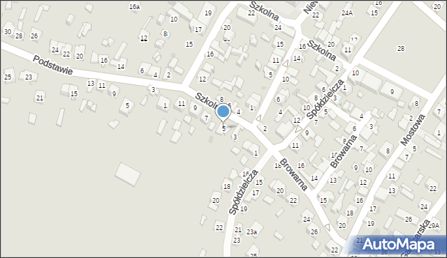 Ostrowiec Świętokrzyski, Szkolna, 5, mapa Ostrowiec Świętokrzyski