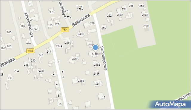 Ostrowiec Świętokrzyski, Szmaragdowa, 4, mapa Ostrowiec Świętokrzyski