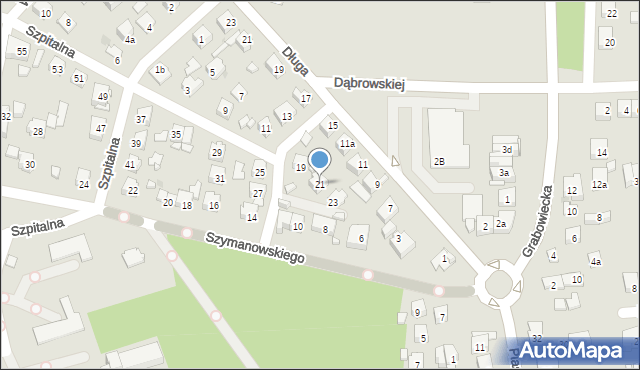 Ostrowiec Świętokrzyski, Szpitalna, 21, mapa Ostrowiec Świętokrzyski