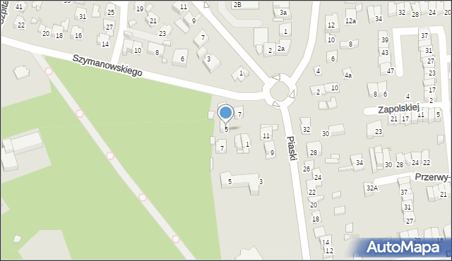 Ostrowiec Świętokrzyski, Szymanowskiego Karola, 5, mapa Ostrowiec Świętokrzyski