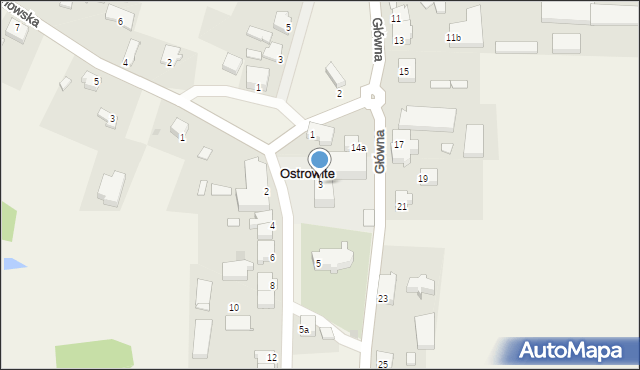 Ostrowite, Szkolna, 3, mapa Ostrowite