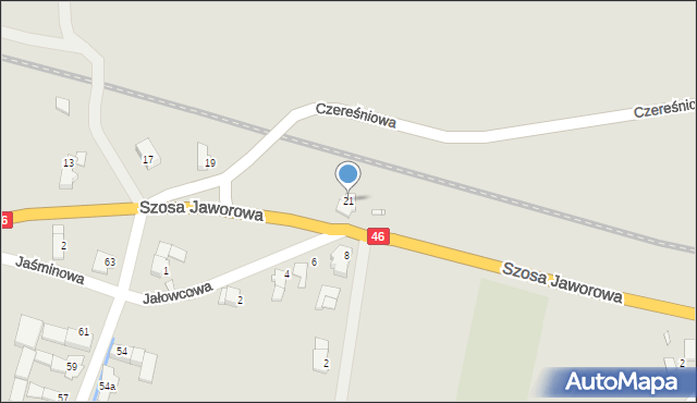 Otmuchów, Szosa Jaworowa, 21, mapa Otmuchów