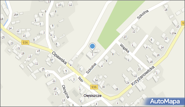 Owsiszcze, Szkolna, 1, mapa Owsiszcze