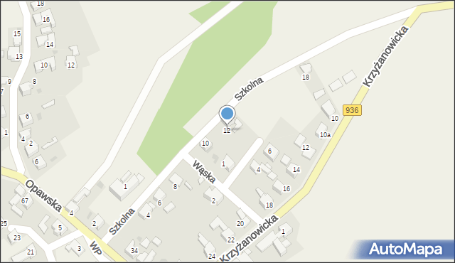 Owsiszcze, Szkolna, 12, mapa Owsiszcze