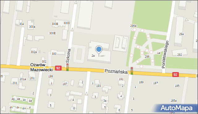 Ożarów Mazowiecki, Szkolna, 2a, mapa Ożarów Mazowiecki