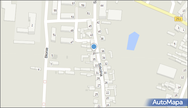 Pakość, Szkolna, 37, mapa Pakość