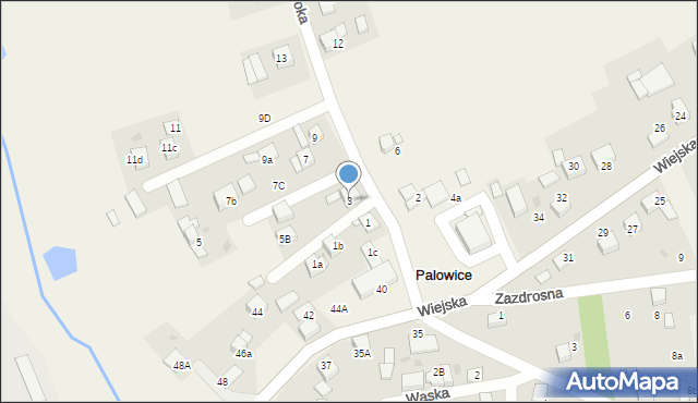 Palowice, Szeroka, 3, mapa Palowice