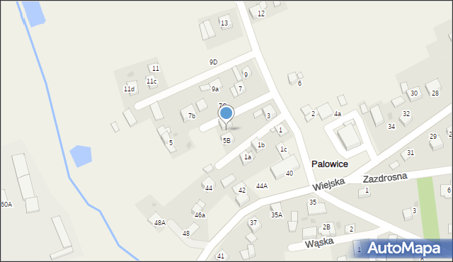 Palowice, Szeroka, 5a, mapa Palowice