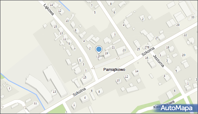 Pamiątkowo, Szkolna, 17, mapa Pamiątkowo