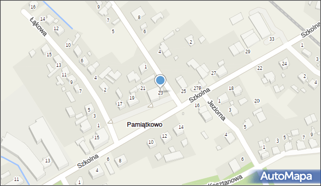 Pamiątkowo, Szkolna, 23, mapa Pamiątkowo