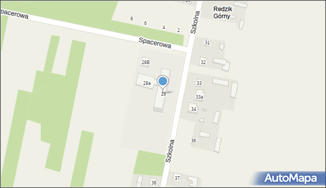 Parszów, Szkolna, 28, mapa Parszów