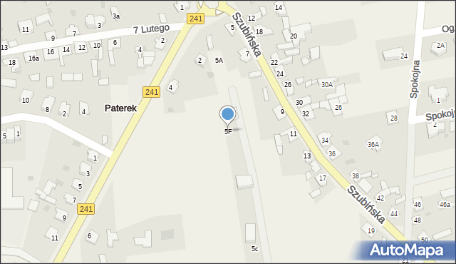 Paterek, Szubińska, 5F, mapa Paterek