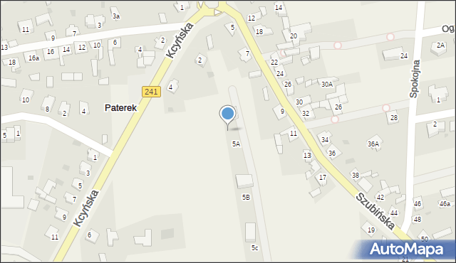 Paterek, Szubińska, 5F, mapa Paterek