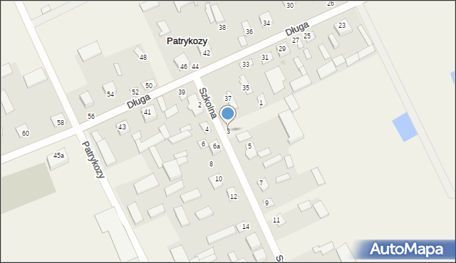 Patrykozy, Szkolna, 3, mapa Patrykozy