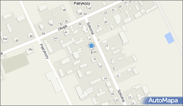 Patrykozy, Szkolna, 8, mapa Patrykozy