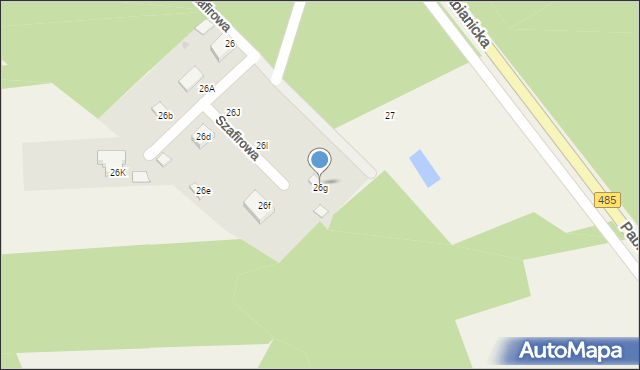 Pawłówek, Szafirowa, 26d, mapa Pawłówek