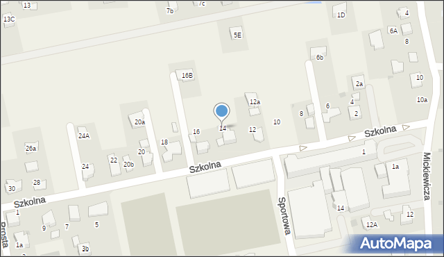 Pawłowice, Szkolna, 14, mapa Pawłowice
