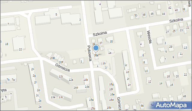 Pawłowice, Szkolna, 39a, mapa Pawłowice