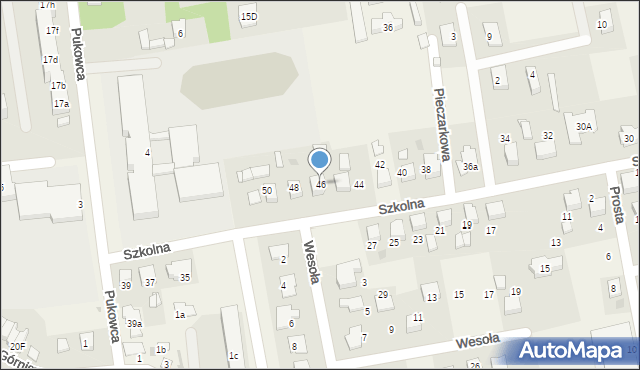 Pawłowice, Szkolna, 46, mapa Pawłowice
