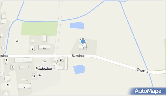 Pawłowice, Szkolna, 2, mapa Pawłowice