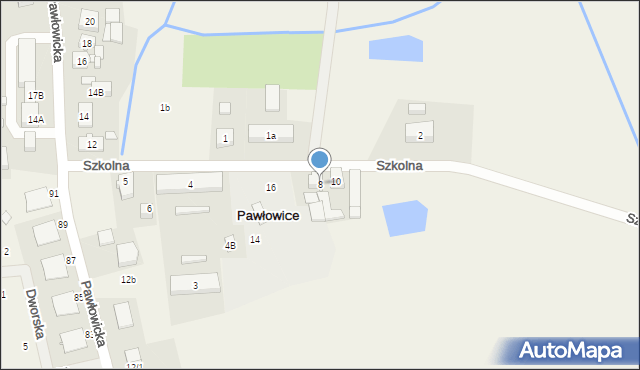 Pawłowice, Szkolna, 8, mapa Pawłowice