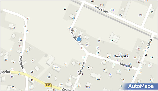 Pewel Mała, Szewska, 13, mapa Pewel Mała