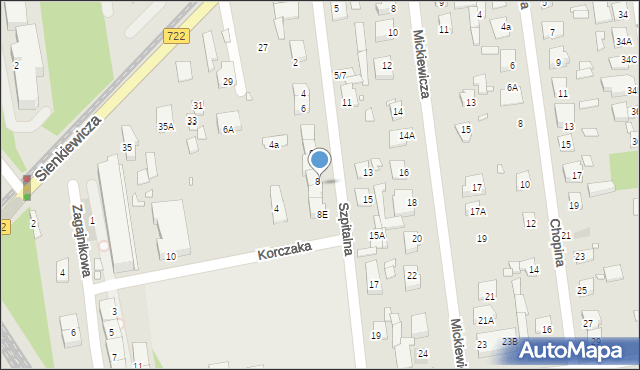 Piaseczno, Szpitalna, 8C, mapa Piaseczno